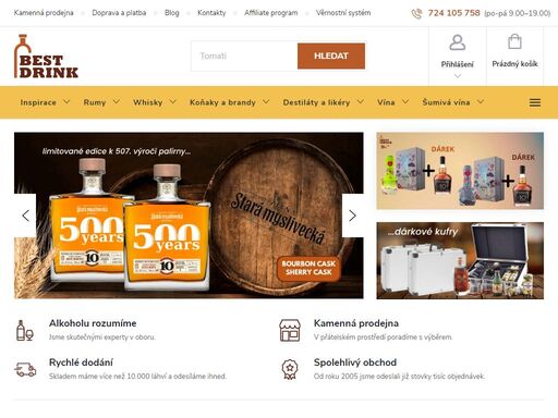 ?značkové destiláty ?100 % skladem? rychlé doručení. ?kamenná prodejna s profesionálním personálem. ? experti na alkohol ? rumy ?whisky