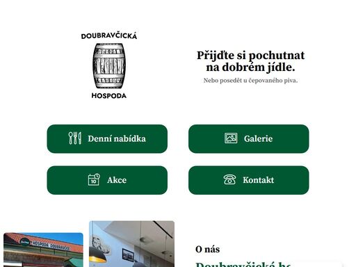 naše hospoda nabízí příjemné prostředí s kapacitou 60 míst k sezení a oblíbenou zahrádkou, kde se nachází i dětské hřiště. v nabídce máme nejen teplá jídla, ale i denní menu.