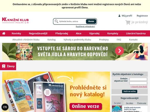 knižníklub - on-line knižní svět. internetové knihkupectví. knihy všech žánrů od největšího vydavatele v čr.