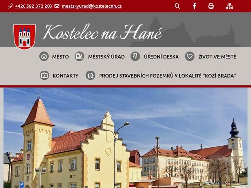 oficiální stránka města kostelec na hané