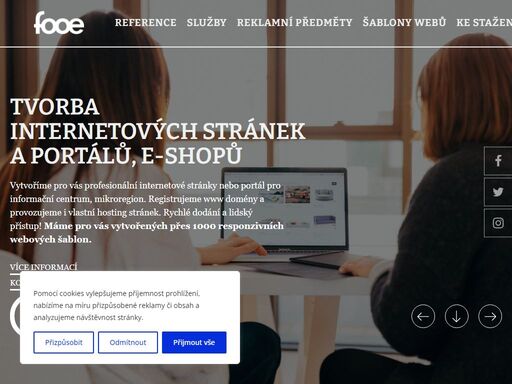 fooe tvorba internetových stránek a portálů, e-shopů. výroba a dodání reklamních předmětů pro firmy. dodáme plechový hrnek, keramický hrnek s potiskem. rychlé dodání, kvalita, lidský přístup. uherské hradiště, zlín, brno, praha.