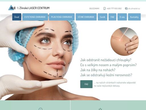 operační zákroky prováděné laserem v oblasti estetické, plastické a cévní chirurgie ve zlíně.