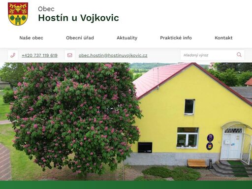 oficiální stránky obce hostín u vojkovic