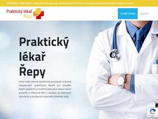 praktický lékař, všeobecný praktický lékař, registruje pacienty, řepy, mudr. blatná