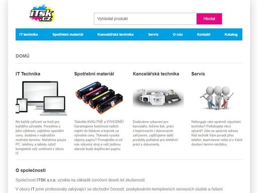 itsk.cz - dodávání kancelářské techniky včetně spotřebního materiálu a poskytování it řešení ve vyškově a okolí