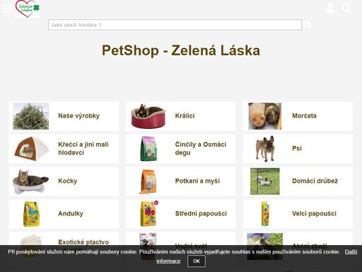 apetit, little one, antiparazitální přípravky, dřevěné králíkárny, domky pro hlodavce, krmítka a napaječky, pochoutky pro hlodavce, pochoutky pro koně, seno, hobliny, pelíšky pro psy a kočky, škrabadla, misky, pet shop