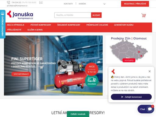společnost januška kompresory zaujímá významné postavení v čr jako spolehlivý dodavatel pístových kompresorů, šroubových kompresorů, chladících jednotek, generátorů dusíku a další techniky stlačeného vzduchu.