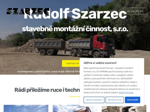 stavebně montážní firma a specializovaná autodoprava stavebních hmot