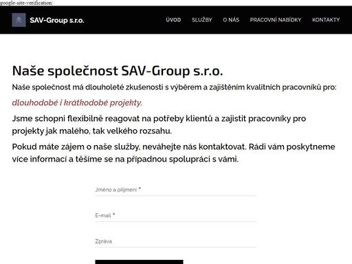 naše společnost sav-group s.r.o.