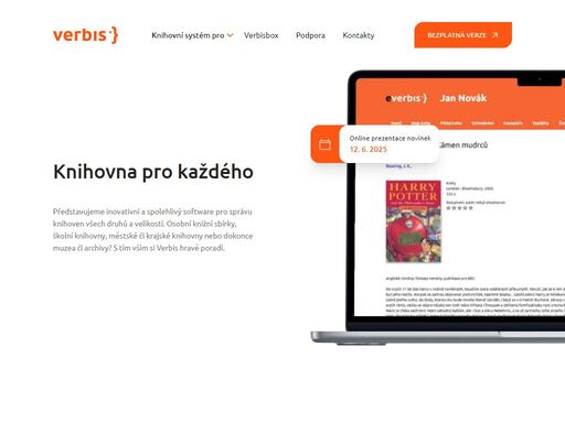 kniha, knihovna knihovní, systém cloudová služba, výdejní box pro knihovny, domácí knihovna. to jsou vše slova, která vás napadnou když se řekne verbis. a zde jsou veškeré informace, které by vás mohli zajímat.
