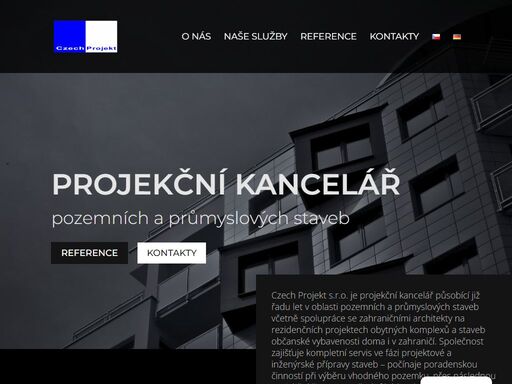 czech projekt s.r.o. je projekční kancelář působící již řadu let v oblasti pozemních a průmyslových staveb. společnost zajišťuje kompletní servis ve fázi projektové a inženýrské přípravy staveb.
