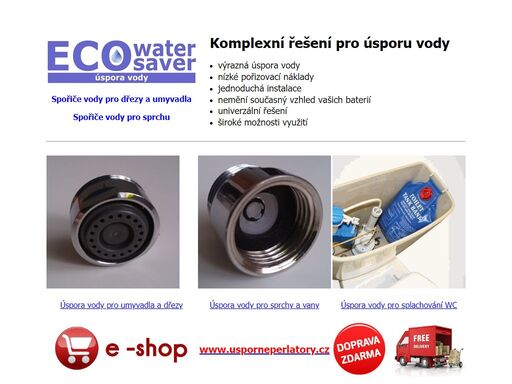 komplexní řešení pro úsporu vody - informace o možnostech úspory vody