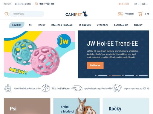 prodej kvalitních a originálních chovatelských potřeb pro psy a kočky. zastupujeme značky red dingo, chuckit, dokas, pets nature, earth rated, bunny nature. vše rychlé a online.