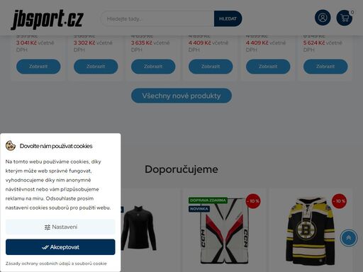 nabízíme sportovní vybavení pro hokej, inline bruslení a další sporty. vybírejte značkové zboží na našich e-shopech nebo navštivte jednu z kamenných prodejen.