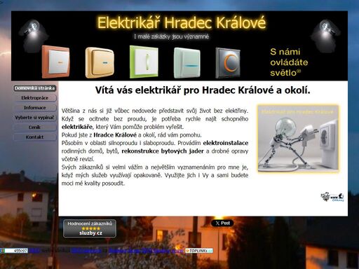 elektroinstalace - vítá vás elektrikář pro hradec králové a okolí. elektroinstalace rodinných domů, bytů, rekonstrukce bytových jader, drobné opravy včetně revizí.
