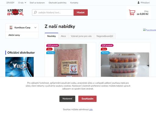rybářské potřeby - pruty, navijáky, krmení, lehátka i podložky za skvělé ceny