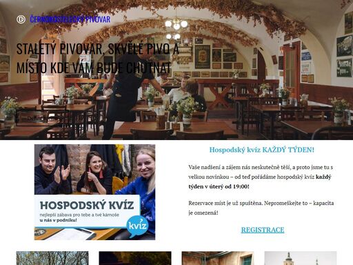 ćernokostelecky pivovar - staletý pivovar, skvělé pivo a místo, kde vám bude chutnat!