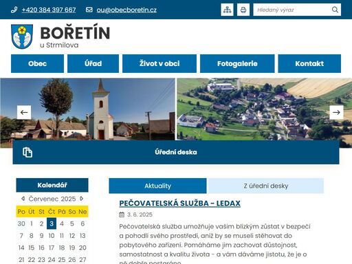 obec bořetín