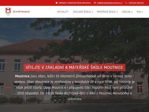 vítejte na webových stránkách základní a mateřské školy moutnic