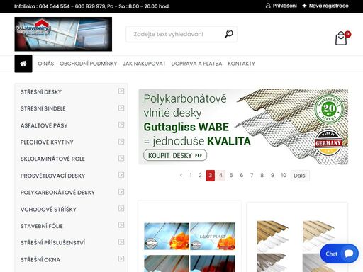eshop xxlstavebniny prosvětlovacích střešních krytin a materiálů z polykarbonátu a plastu, stavebních, střešních a izolačních materiálů, štřešních fólií, zahradních skleníky, pařníky, vchodové stříšky, střešní krytiny, gutta, lanitplast, onduline