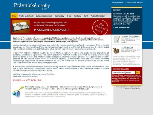 nabízíme prodej online ready-made společností, společností (společnosti s ručením omezeným a akciové společnosti). nabízíme založení a prodej s.r.o.