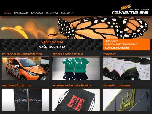 výroba reklam, polep dopravních prostředků, reklamní agentura, potisk textilu, digitální tisk, sítotisk