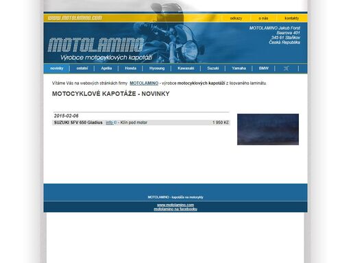 motolamino : kapotáže na motocykly - verkleidungen - motorcycle fairings