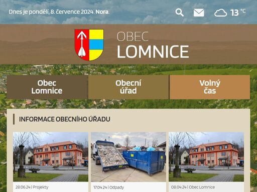 oficiální webové stránky obce lomnice (karlovarský kraj)