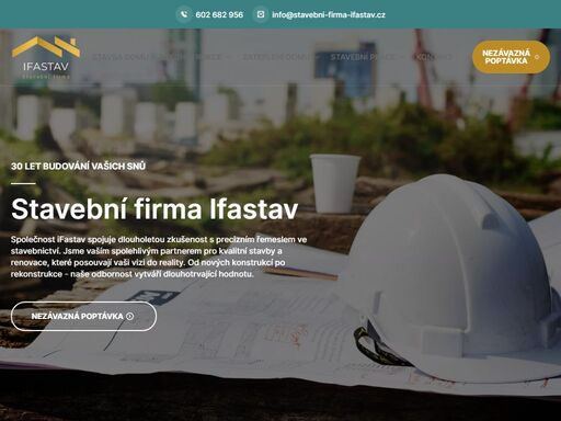 stavební firma ifastav je tu s vámi na trhu již více než 30 let. jsme stavební firma z prahy, ale fungujeme po celé české republice.