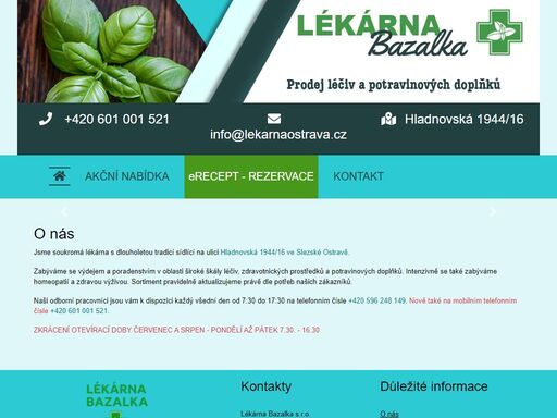 www.lekarnaostrava.cz