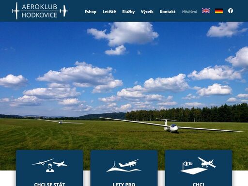 aeroklub hodkovice - vyhlídkové lety a pilotní výcvik na větroních i motorových letadlech