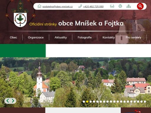 oficiální stránky obce mníšek
