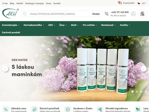 voňavý e-shop aromakh.cz pro zdraví a krásu. česká olejová kosmetika originálních receptur od roku 1983. doprava zdarma při nákupu nad 1500 kč + dodání do 2. dne.