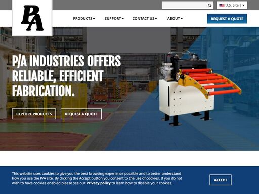 p/a industries is one of the leading companies designing and building the highest quality automation equipment for the metal stamping and fabricating industry.