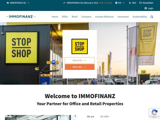 immofinanz – a publicly listed european commercial real estate group with focus on two asset classes: office and retail in seven core markets.