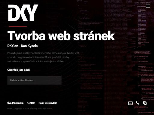 dky.cz - poskytování služeb v oblasti internetu, tvorba web stránek, programování internet aplikací, grafické návrhy, aktualizace, zprostředkování souvisejících služeb