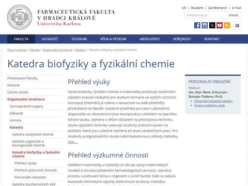 www.faf.cuni.cz/Fakulta/Organizacni-struktura/Katedry/Katedra-biofyziky-a-fyzikalni-chemie