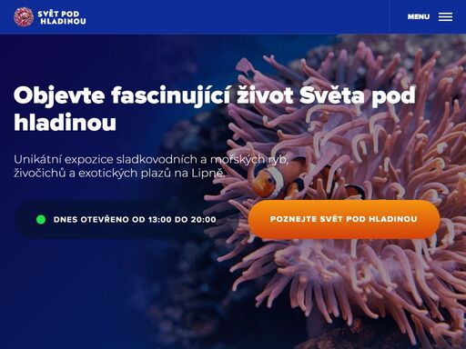 navštivte expozici svět pod hladinou ve frymburku na lipně a objevte fascinující svět sladkovodních a mořských ryb, živočichů a exotických plazů.