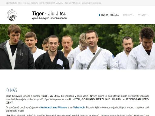 tiger - jiu jitsu občanské sdružení tiger – jiu jitsu bylo založeno v roce 2001. cílem sdružení je poskytovat široké veřejnosti vzdělání v;oblasti
