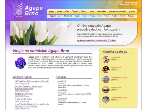 agape brno je centrum volně sdružených duchovně a léčitelsky založených osob. pomáháme lidem v jejich všestranném vývoji duchovní osvětou a léčitelstvím.