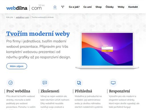 webdilna | com je redakční systém vhodný pro moderní webové stránky. jsem webdesigner z brna a tvořím moderní webové prezentace.