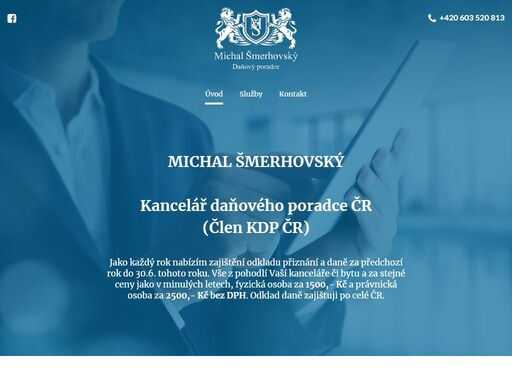 vedení účetnictví a daňové evidence, odklady placení daní, zastupování před úřady. michal šmerhovský.