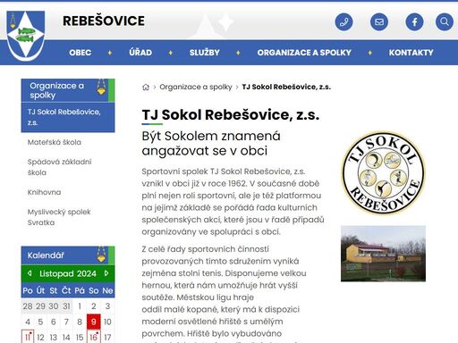 tj sokol rebešovice, z.s.