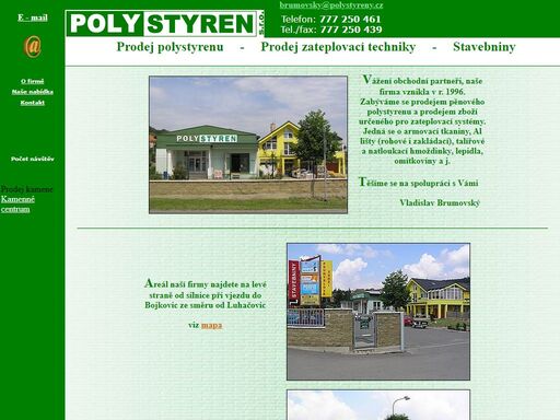polystyren - výroba a prodej pěnového polystyrenu a prodej stavebnin.