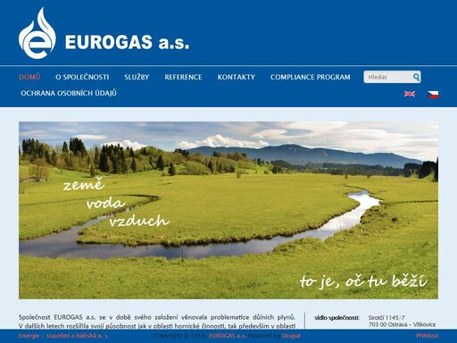 firma eurogas a.s. nabízí: průzkum znečištění, sanace, analýza rizik, hydrogeologický průzkum, likvidace odpadů, konzultační činnost, ekologické služby, stavební práce, supervize.