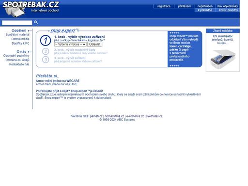 spotrebak.cz - spotřební materiál pro kancelářskou techniku on-line na internetu