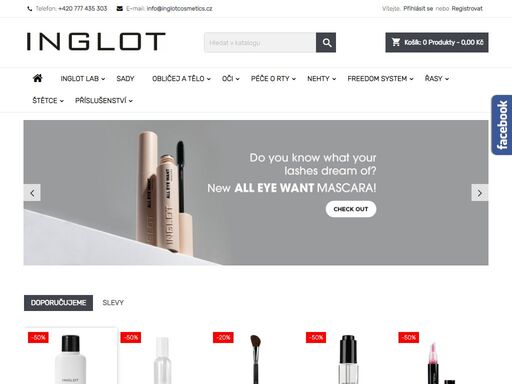 inglot. oficiální e-shop kosmetiky inglot v české republice. extrémně bohatá škála barev. více než 1500 produktů na líčení!