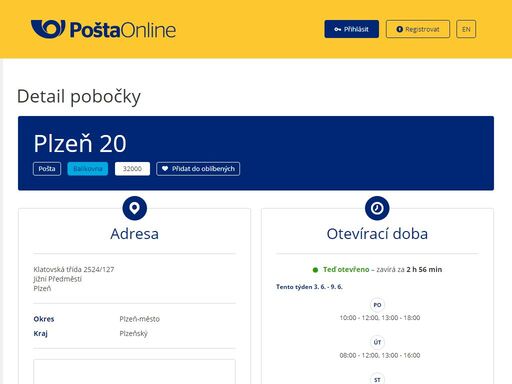 postaonline.cz/detail-pobocky/-/pobocky/detail/32000
