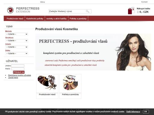perfectress - e-shop se 100% lidskými vlasy a přípravky k prodlužování vlasů perfectress™
