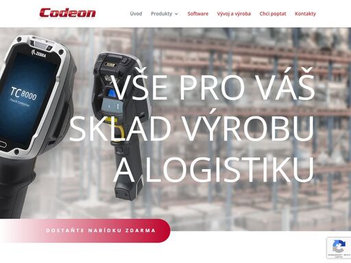 codeon je váš dodavatel technologií, software a spotřebních materiálů pro skladovou logistiku, výrobu, velkoobchod i maloobchod.
